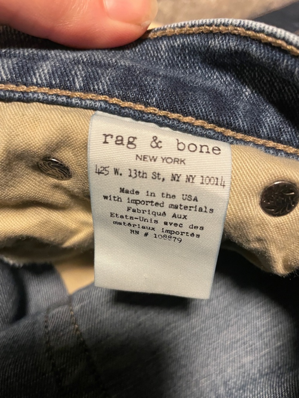 Rag & Bone Sofie‎ High Rise Ankle Ultra Wide Jeans Women’s Size 26 Cuffed Leland - Picture 12 of 14